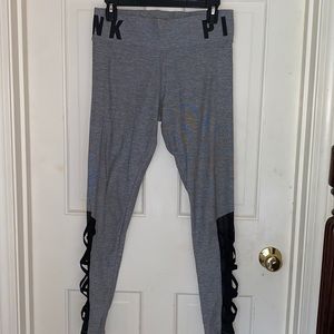 Lace up grey leggings